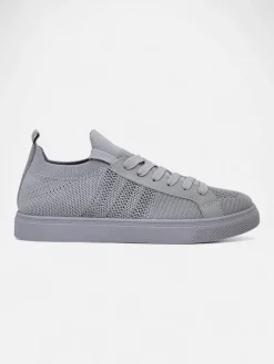Best Androsia Gray Sneakers – Stylowe buty sportowe płaskie na lato i wiosnę Trampki