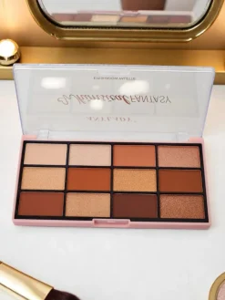 Outlet ANYLADY Paletka 12 cieni do powiek z brokatem i matem Golden Chocolate Fudge Oczy