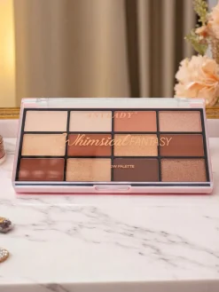 Outlet ANYLADY Paletka 12 cieni do powiek z brokatem i matem Golden Chocolate Fudge Oczy