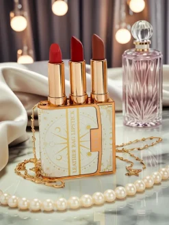 Hot Aphrodite Aurora Luxe — Eleganckie Skorzane Etui z Trio Pomadek 2,5/10ml Amalfi Usta