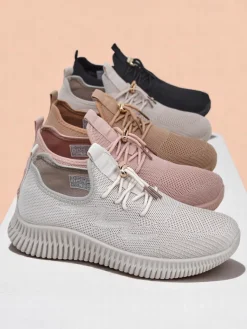 Clearance Aurelia Bianca – białe damskie sneakersy na płaskiej podeszwie Damskie Ugc|Sportowe