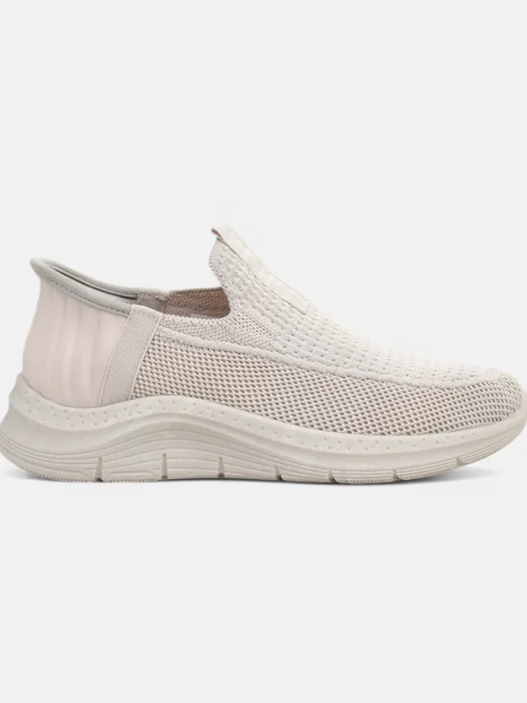 Sale Aurelia Comfort Beżowe Slip On Damskie Buty z Tkaniny Na Płaskim Obcasie Damskie Ugc|Bieganie, Ćwiczenia I Trening