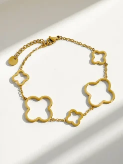 Sale Aurelia Fiore Stella - złota bransoletka z motywem kwiatowym klasyczna Damskie Biżuteria