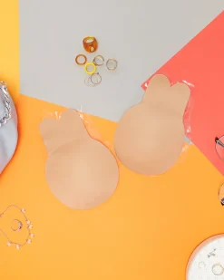 Discount Beżowe damskie nakładki samonośne - Bielizna Codzienne