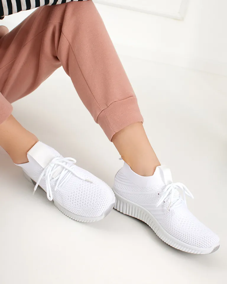 Online Białe damskie buty sportowe Merisal - Obuwie Damskie Bieganie, Ćwiczenia I Trening