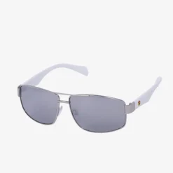 Hot Biało-srebrne damskie okulary przeciwsłoneczne - Akcesoria Damskie Okulary Przeciwsłoneczne