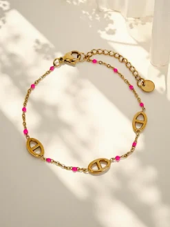 Sale Bransoletka Callisto Aurea z koralikami pozłacana Damskie Biżuteria