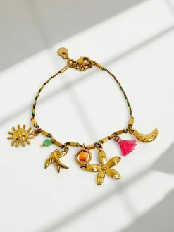 Clearance Bransoletka Callisto z zawieszkami z motywem słońca, ptaka i kwiatu Damskie Akcesoria Do Włosów