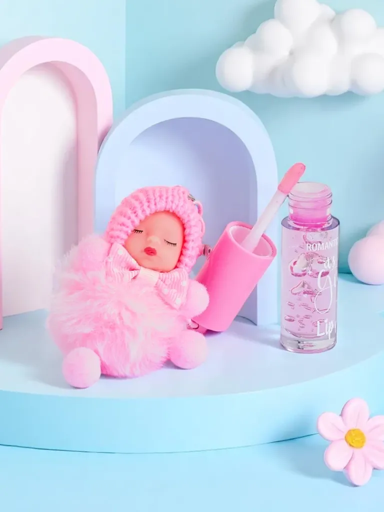 Best Błyszczyk do ust dla dzieci z laleczką Light Pink Usta