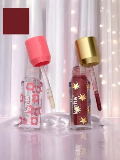 New Błyszczyk z brokatem i błyszczyk bezbarwny 2w1 Fiercely Red Usta