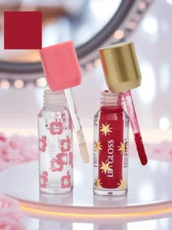 Best Błyszczyk z brokatem i błyszczyk bezbarwny 2w1 Lady Bug Usta