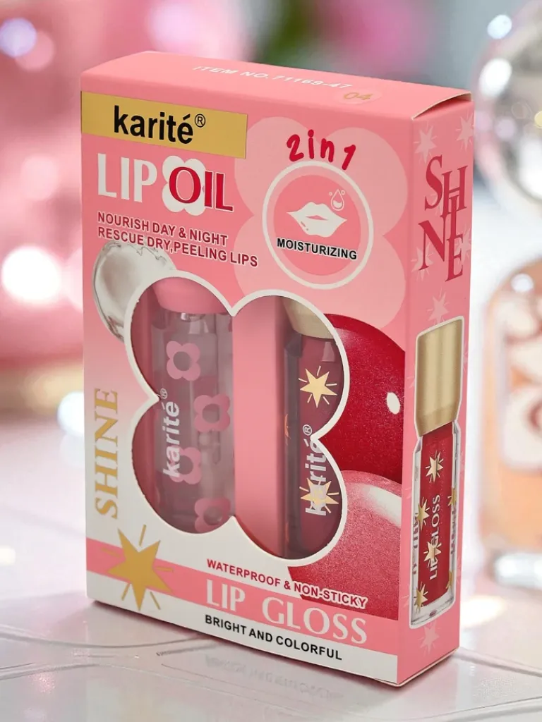 Best Błyszczyk z brokatem i błyszczyk bezbarwny 2w1 Lady Bug Usta