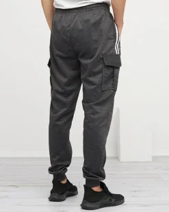 Clearance Ciemnoszare męskie spodnie dresowe - Odzież Spodnie