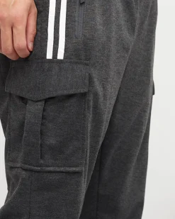 Clearance Ciemnoszare męskie spodnie dresowe - Odzież Spodnie
