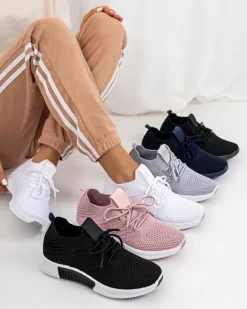 Czarne damskie buty sportowe Merisal - Obuwie Damskie Bieganie, Ćwiczenia I Trening