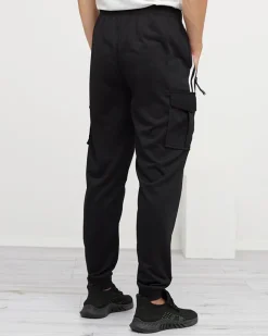 Clearance Czarne męskie spodnie dresowe - Odzież Spodnie