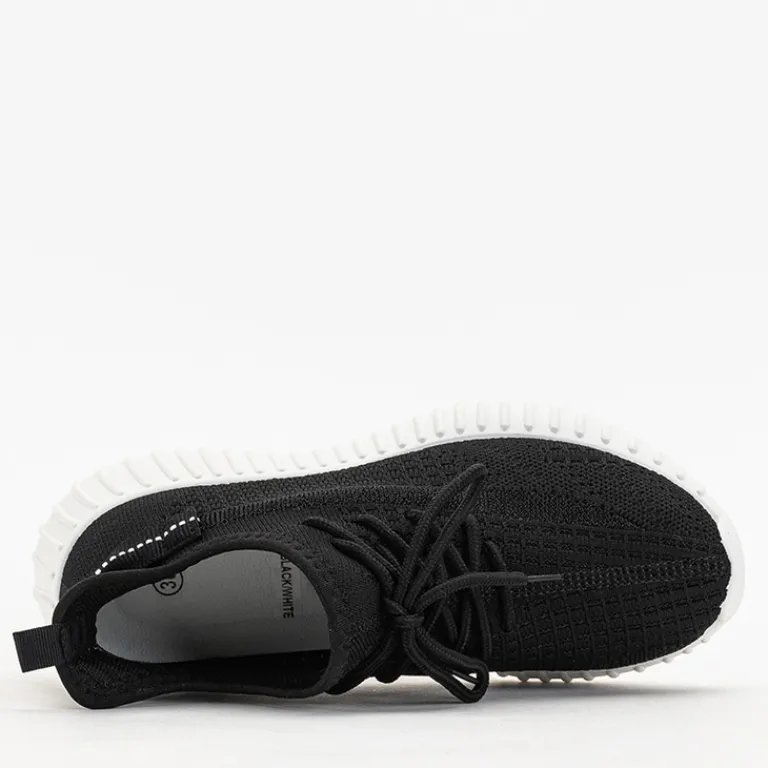 Discount Czarno-białe damskie buty sportowe Fransi - Obuwie Damskie Bieganie, Ćwiczenia I Trening