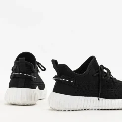 Discount Czarno-białe damskie buty sportowe Fransi - Obuwie Damskie Bieganie, Ćwiczenia I Trening