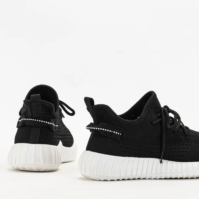 Discount Czarno-białe damskie buty sportowe Fransi - Obuwie Damskie Bieganie, Ćwiczenia I Trening