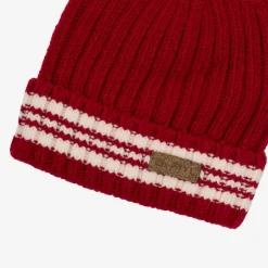 Hot Czerwona męska czapka z domieszką wełny - Akcesoria Czapki