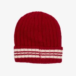 Hot Czerwona męska czapka z domieszką wełny - Akcesoria Czapki
