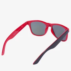 Hot Czerwone damskie okulary przeciwsłoneczne z holograficzno - lustrzanym wykończeniem - Akcesoria Damskie Okulary Przeciwsłoneczne