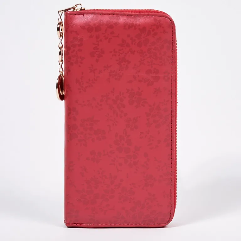 Best duży wzorzysty portfel ze skóry ekologicznej matowej - Akcesoria Damskie Portmonetki