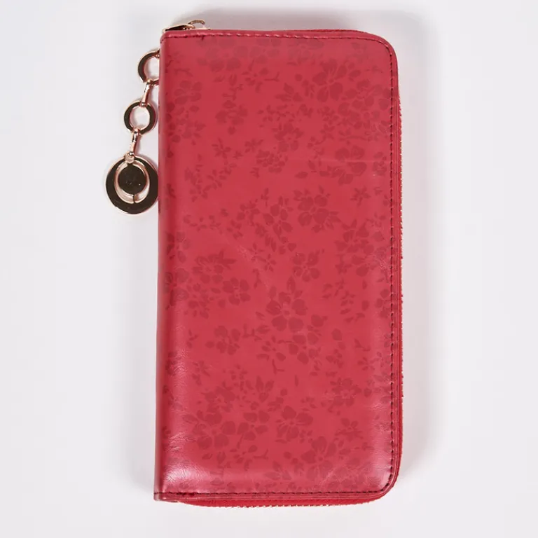 Best duży wzorzysty portfel ze skóry ekologicznej matowej - Akcesoria Damskie Portmonetki