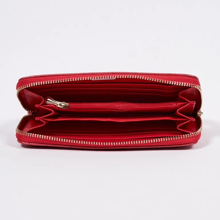 Best duży wzorzysty portfel ze skóry ekologicznej matowej - Akcesoria Damskie Portmonetki