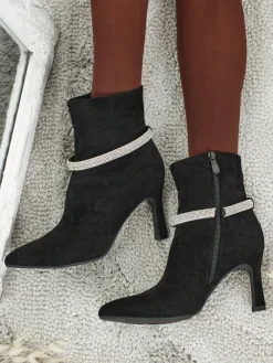 Discount Damskie botki na szpilce Sorelia Botki Z Delikatnym Ociepleniem|Botki Na Szpilce