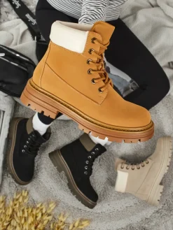 Clearance Damskie botki trapery Avienne Trapery|Botki Bez Ocieplenia