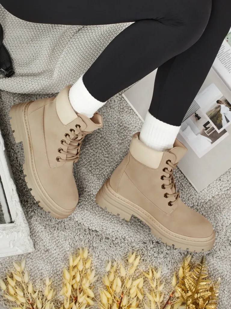 Clearance Damskie botki trapery Avienne Trapery|Botki Bez Ocieplenia