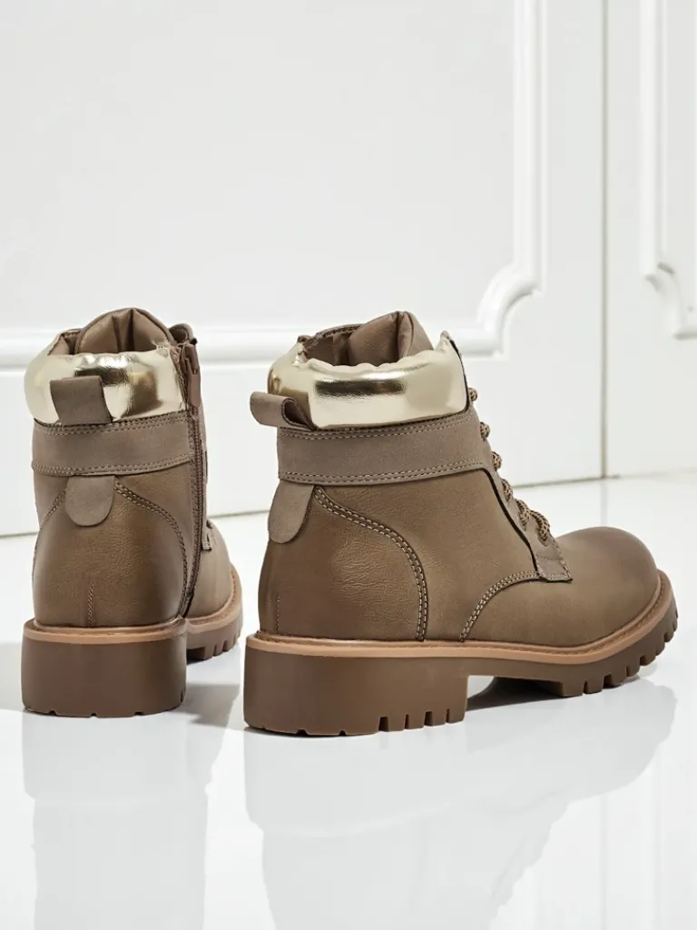 Best Damskie botki trapery Maestroe Trapery|Botki Sznurowane