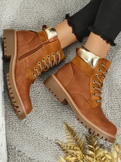 Sale Damskie botki trapery Maestroe Trapery|Botki Sznurowane