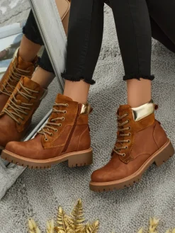 Sale Damskie botki trapery Maestroe Trapery|Botki Sznurowane