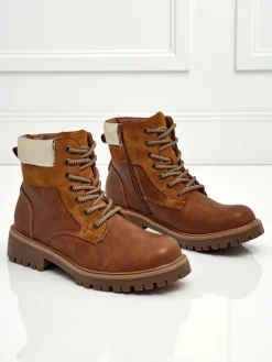 Sale Damskie botki trapery Maestroe Trapery|Botki Sznurowane