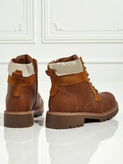 Sale Damskie botki trapery Maestroe Trapery|Botki Sznurowane