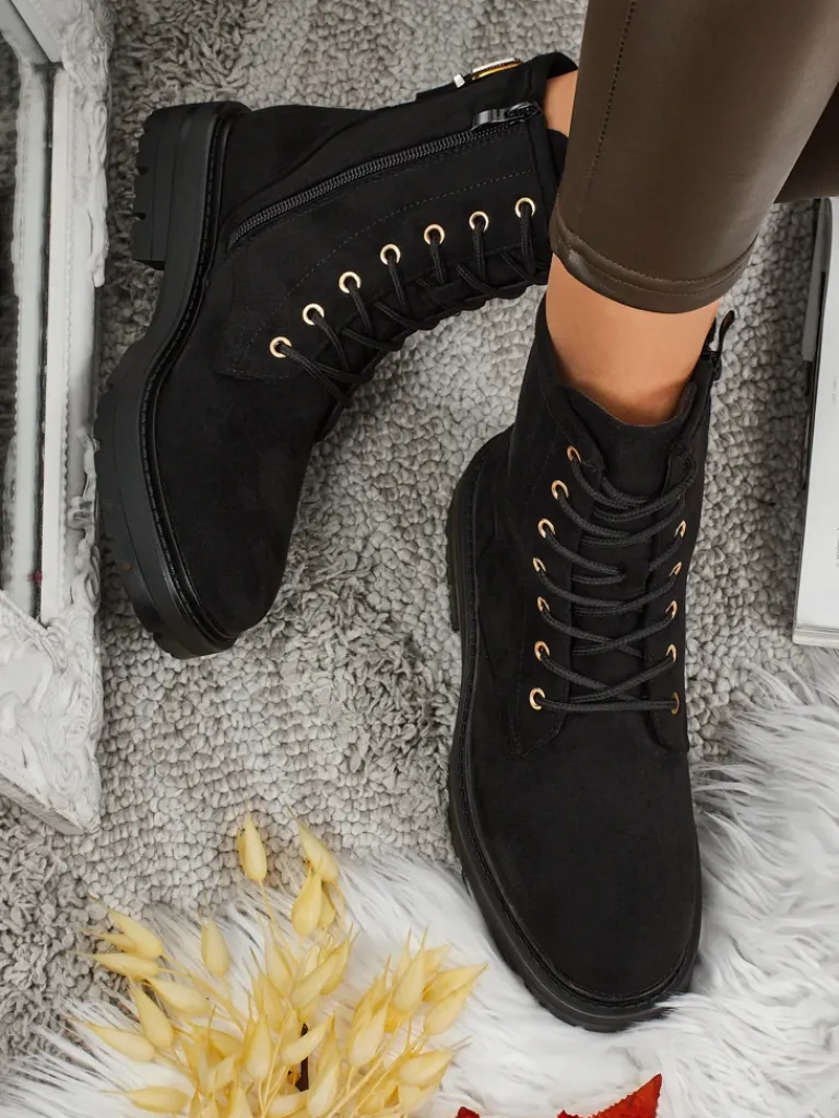 Discount Damskie botki trapery Thalira Trapery|Botki Z Delikatnym Ociepleniem