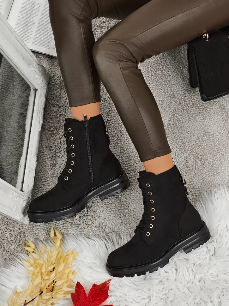 Discount Damskie botki trapery Thalira Trapery|Botki Z Delikatnym Ociepleniem