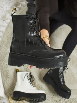 New Damskie botki workery z tłoczeniem Arvessa Trapery|Workery