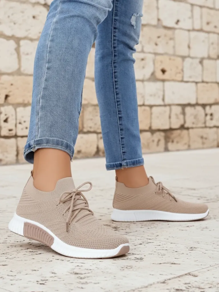 Damskie sneakersy Aristea płaski obcas tkanina 3 cm Damskie Bieganie, Ćwiczenia I Trening