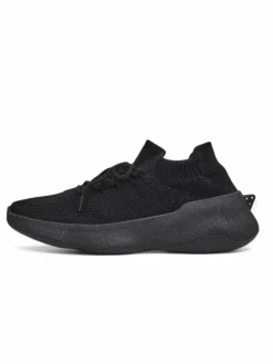 Damskie Sneakersy Aura Nero Czarne Tkaninowe na Plaskiej Podeszwie 4.5cm Damskie Bieganie, Ćwiczenia I Trening