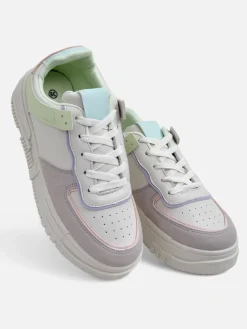 Best Damskie sneakersy Lycaste beżowe z ekologicznej skóry na płaskiej podeszwie Damskie Sneakersy