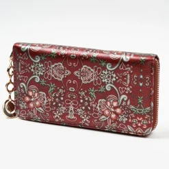 Hot Duży damski portfel z kwiecistym wzorem - Akcesoria Damskie Portmonetki