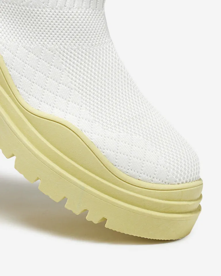 Outlet Eleganckie Buty Damskie Limonka w Stylu Vintage Botki Bez Ocieplenia|Botki Na Płaskim Obcasie