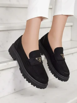 Sale Eleganckie Buty Damskie Nera z Ekoskóry Półbuty|Mokasyny Na Płaskiej Podeszwie