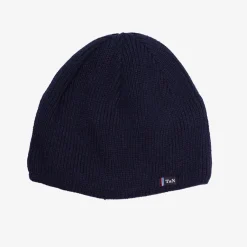 Outlet Granatowa męska ocieplana czapka - Akcesoria Czapki