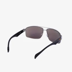 Best Granatowe damskie okulary przeciwsłoneczne ze srebrną oprawką- Akcesoria Damskie Okulary Przeciwsłoneczne