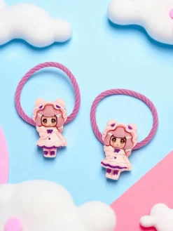 Gumki do włosów Bambina Rosetta z motywem lalki Dziewczęce