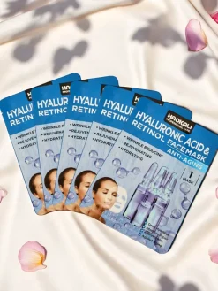 Clearance Haokali- Maseczka do twarzy z kwasem hialuronowym i retinolem- nawilża, rewitalizuje i redukuje zmarszczki Twarz